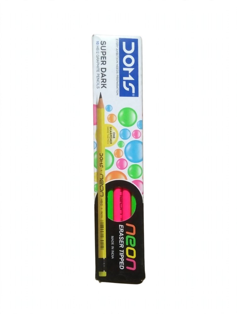 Neon eraser tipped pencil