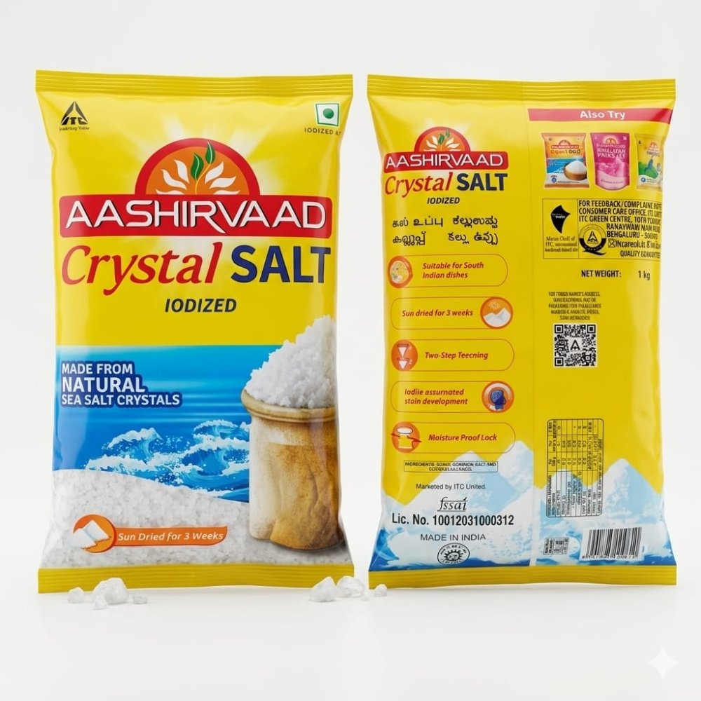 Aashirvaad Crystal Salt 1kg